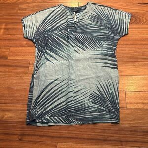 NWT Reyn spooner mini aloha dress shirt oversized linen dress Size M